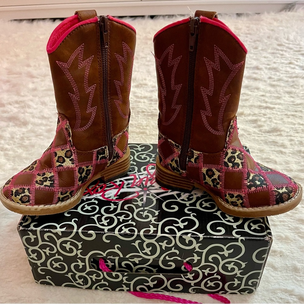Blazin Rozz Toddler Cowboy Boots size 7T